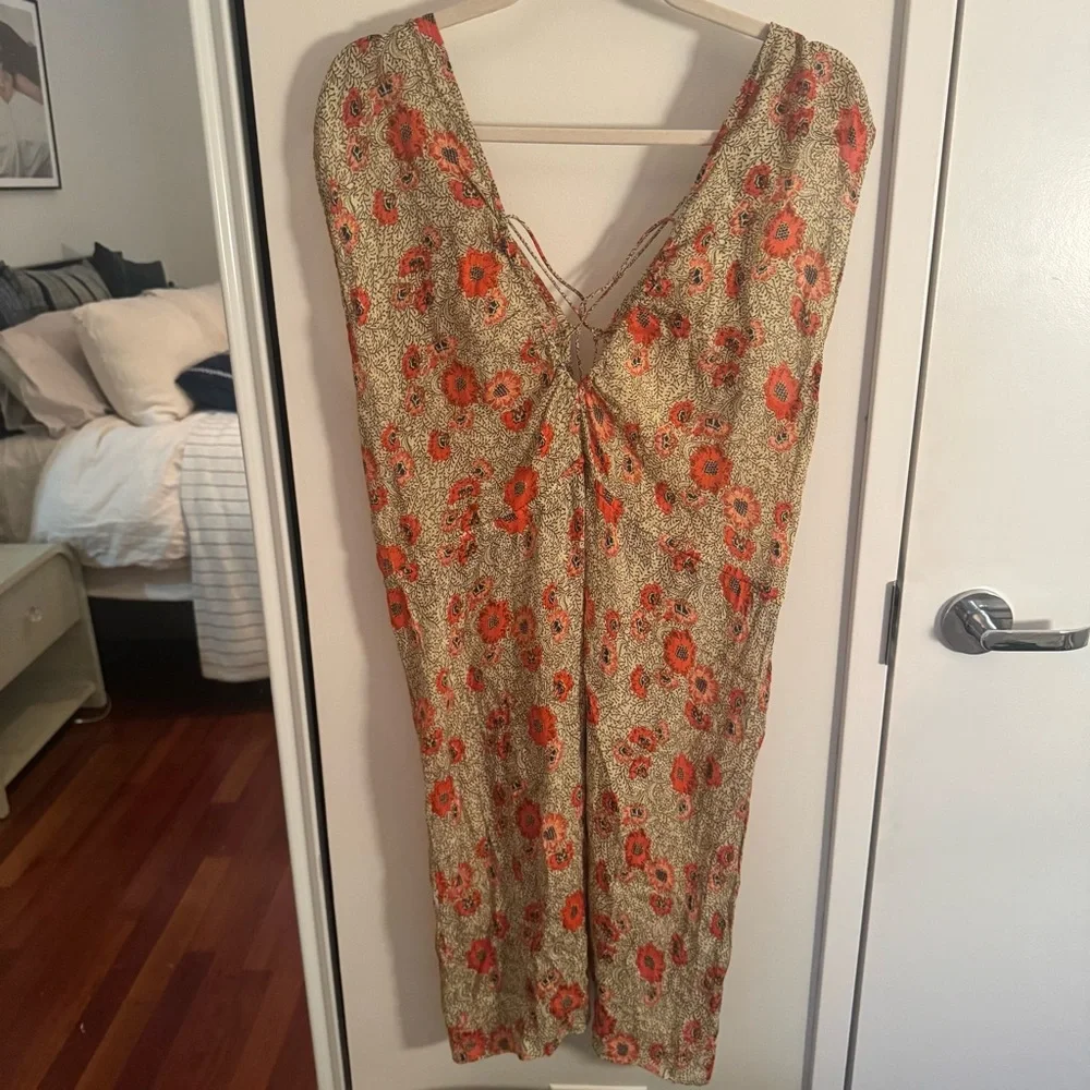 Isabel Marant Floral Mini Dress in Olive and Orange - Picture 1 of 5